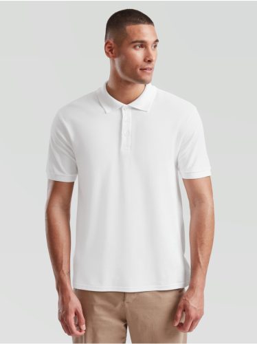 Fruit Of The Loom Premium Polo cu Guler Alb