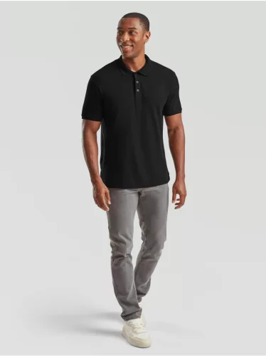 Fruit Of The Loom Premium Polo cu Guler  Negru