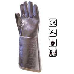   Euro Protection 59892, manusi de protectie textile cu exterior aluminizat termorezistent 38cm 