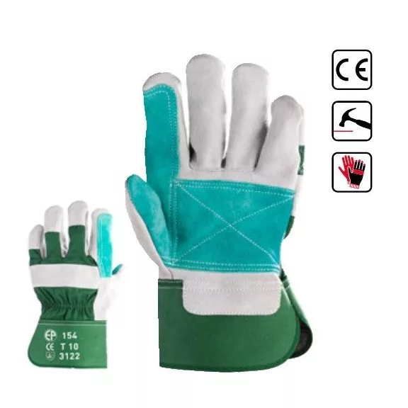 Euro Protection 154, manusi de protectie din piele spalt de bovina