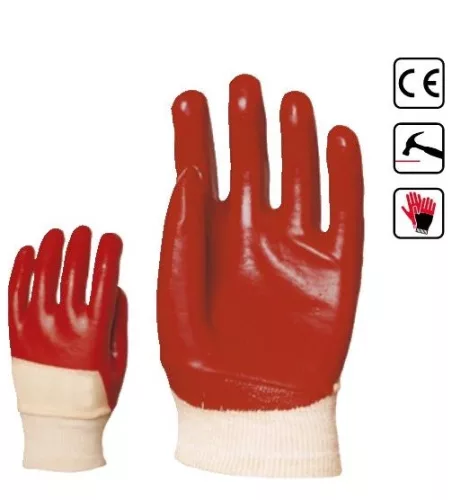 Ecoline 3419 Manusi de protectie imersat in PVC rosu