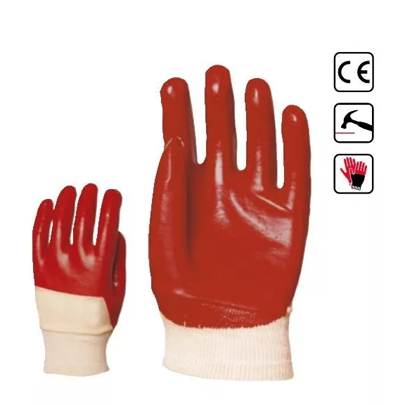 Ecoline 3419 Manusi de protectie imersat in PVC rosu