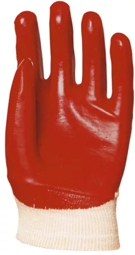 Ecoline 3419, piros, PVC-bevonatú védőkesztyű