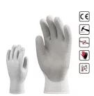 Eurotechnique 3874, szürke, téli, latexbevonatú védőkesztyű