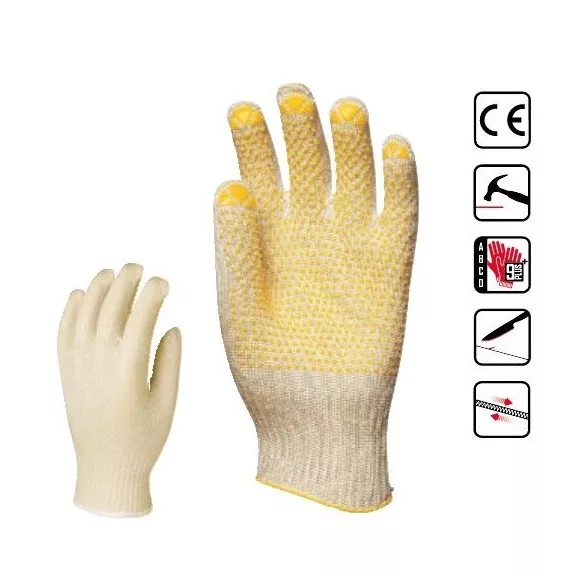 Manusi de protectie Euro Protection 4450 tricotat cu fir abralon, rezistent la taiere si uzura