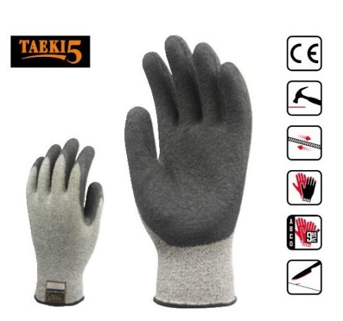 Taeki5 6927 manusi de protectie imersate in latex cu incretituri anti taiere