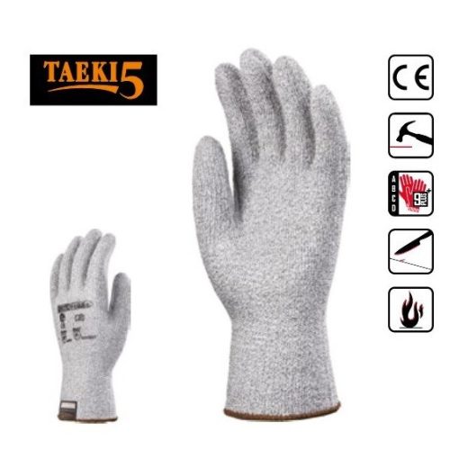 Taeki5 7007 manusi de protectie textile tricocat cu tricot 8, rezistent la caldura,taiere,uzura