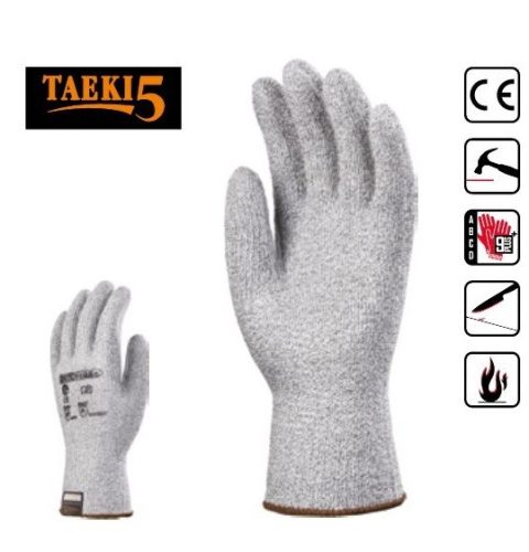 Taeki5 7007 manusi de protectie textile tricocat cu tricot 8, rezistent la caldura,taiere,uzura