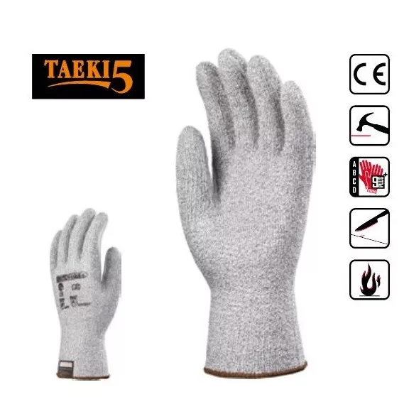 Taeki5 7007 manusi de protectie textile tricocat cu tricot 8, rezistent la caldura,taiere,uzura