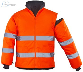 Haina reflectorizant Roadway 4 in 1,impermeabil, PU fluorescent Mărimea XXL