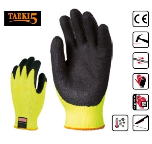 Taeki5 9079 manusi de protectie imersate in latex negru de iarna