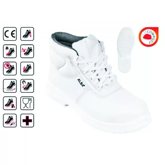Coverguard Alba S2 Compozit Bocanci de protectie cu bombeu compozit, talpa antiderapant