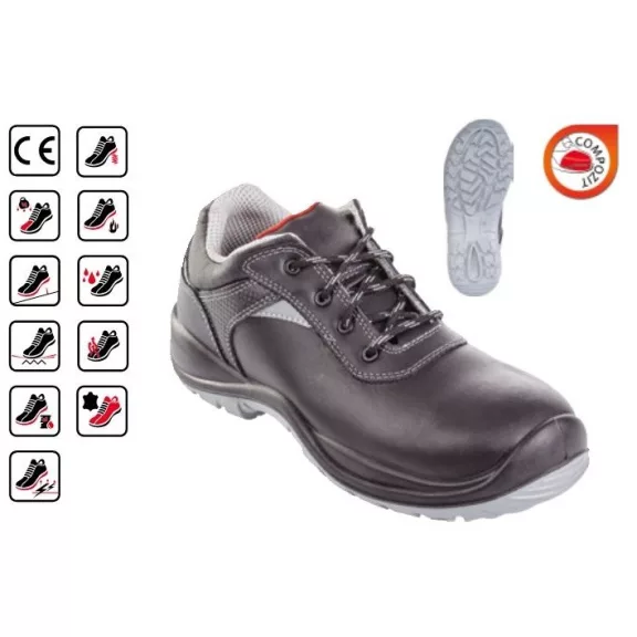 Pegazus S3 SRC, Pantofi de protectie cu bombeu din compozit si lamela non-metalic Mărimea 37