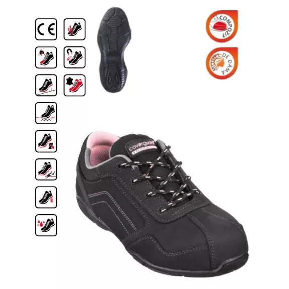 Rubis S3 HRO SRA, Pantofi de protectie pentru femei cu bombeu din compozit si lamela aramida Mărimea 36