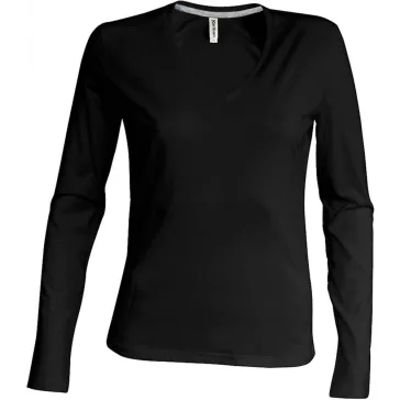 Kariban KA382 LADIES' LONG SLEEVE V-NECK T-SHIRT