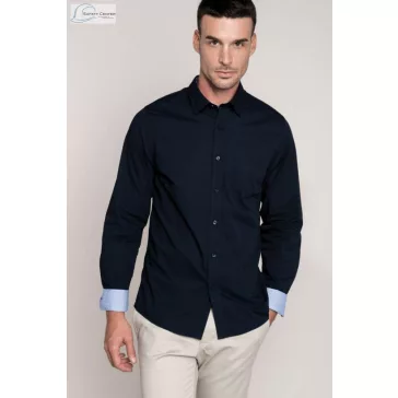 Camasa Poplin KA517 LONG-SLEEVED WASHED COTTON POPLIN SHIRT