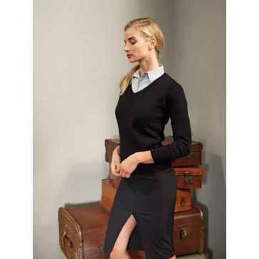 Premier PR696 LADIES' V-NECK KNITTED SWEATER