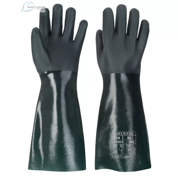 Portwest,Manusa Double Dipped PVC,manusi imersat dublu in PVC,rezistenta chimica cat 3
