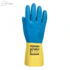  Portwest A801 kettős bevonatú latex kesztyű, sárga/kék