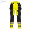 Pantaloni de lucru Portwest DX4 Hi -Vis cu buzunare detasabile Galben / Negru