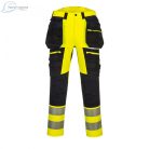 Pantaloni de lucru Portwest DX4 Hi -Vis cu buzunare detasabile Galben / Negru