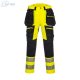 Pantaloni de lucru Portwest DX4 Hi -Vis cu buzunare detasabile Galben / Negru