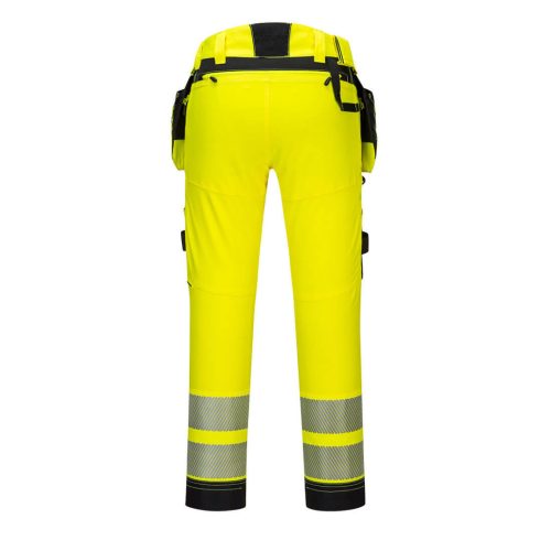 Pantaloni de lucru Portwest DX442 Hi -Vis cu buzunare detasabile Galben / Negru