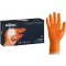 Mănuși de unică folosință din nitril, care îți protejează pielea de dermatită Gripzly Orange