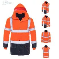   Jachetă de lucru reflectorizantă, Procera Prolumo 5 in 1 HVP, portocaliu