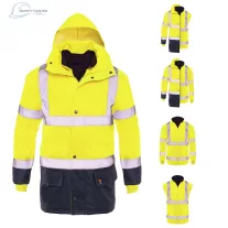   Jachetă de lucru reflectorizantă Procera Prolumo 5 in 1 HV, galbenă