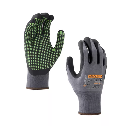 Procera X-Flex-Neo+ nitrilbevonatú kesztyű latex pontokkal