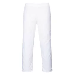   Căutați pantaloni confortabili și igienici pentru mediul alimentar? Portwest 2208 Pantaloni Brutar Albi Mărimea XXS