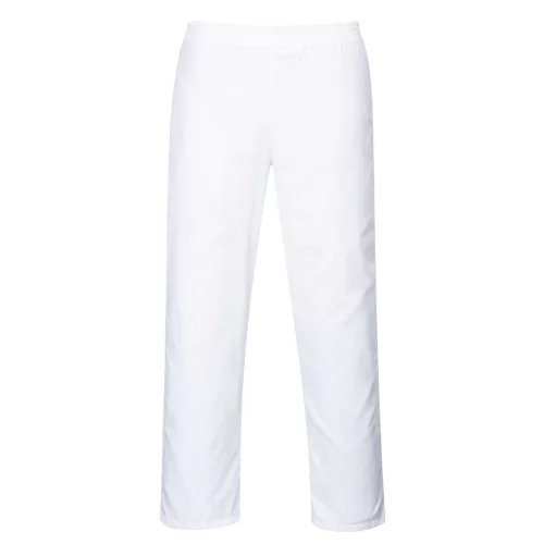 Căutați pantaloni confortabili și igienici pentru mediul alimentar? Portwest 2208 Pantaloni Brutar Albi Mărimea XXS