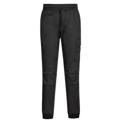   Pantaloni cu cinci buzunare pentru depozitare Portwest C074 Stretch Chefs Joggers Negru