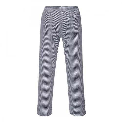 Pantaloni pentru condițiile de muncă la temperaturi ridicate Portwest Barnet Chef Bleu Check Mărimea XS