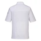 Tunică bucătar Slim Fit cu ventilație excelentă Portwest C735 Surrey Chefs S/S Alb