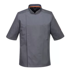  A szakácsköpeny, amelyben nem izzadsz! Portwest C738 Mesh Air Pro S/S szürke, S-es méret