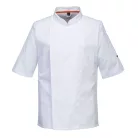 Tunica de bucătar cu care nu transpiri! Portwest C738 Mesh Air Pro S/S Albă 