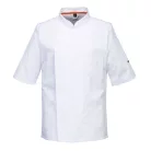 Tunica de bucătar care te menține răcoros și confortabil Portwest C746 Stretch Mesh Air Pro Alb