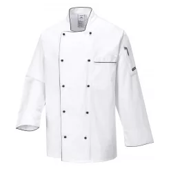   KORLÁTOZOTT KÉSZLET! A gyűrődésmentes kivitelű tunika gondozott megjelenést garantál Portwest C776 Executive Chefs Fehér