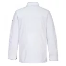 Portwest C835 Surrey Chefs hosszú ujjú, hónaljnál hálós anyaggal ellátott szakácsköpeny, fehér, S-es méret
