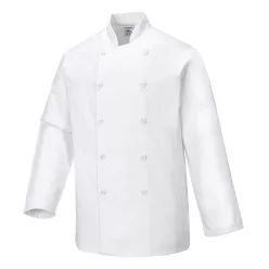   A szakácsköpeny, amit minden nap viselni akarsz majd: Portwest Sussex Chefs L/S Fehér, XS méret