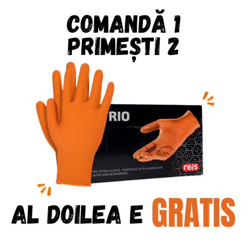 Mănuși de unică folosință Reis NITRIL RNITRIO GRIFF – 2 x 50 bucăți