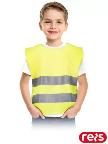 Fényvisszaverő, gumiszalagos gyermekmellény 