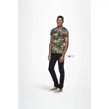 Sol's SO01187 CAMO WOMEN ROUND COLLAR T-SHIRT