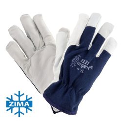 Szőrös kecskebőr kesztyű télre Urgent 1221