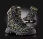 Bocanci de pază și protecție, fără bombeu, hidrofobă, impermeabilă, cu design camuflaj VM Nottingham O2 CI WR SRC