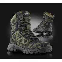   Bocanci de pază și protecție, fără bombeu, hidrofobă, impermeabilă, cu design camuflaj VM Nottingham O2 CI WR SRC