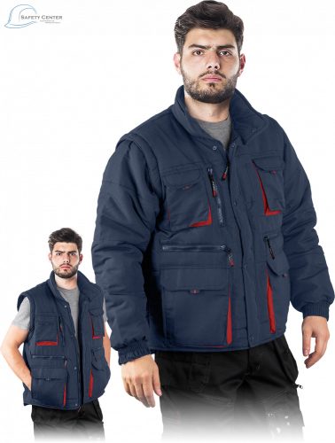 Jacheta de lucru de iarnă cu mâneci detașabile
