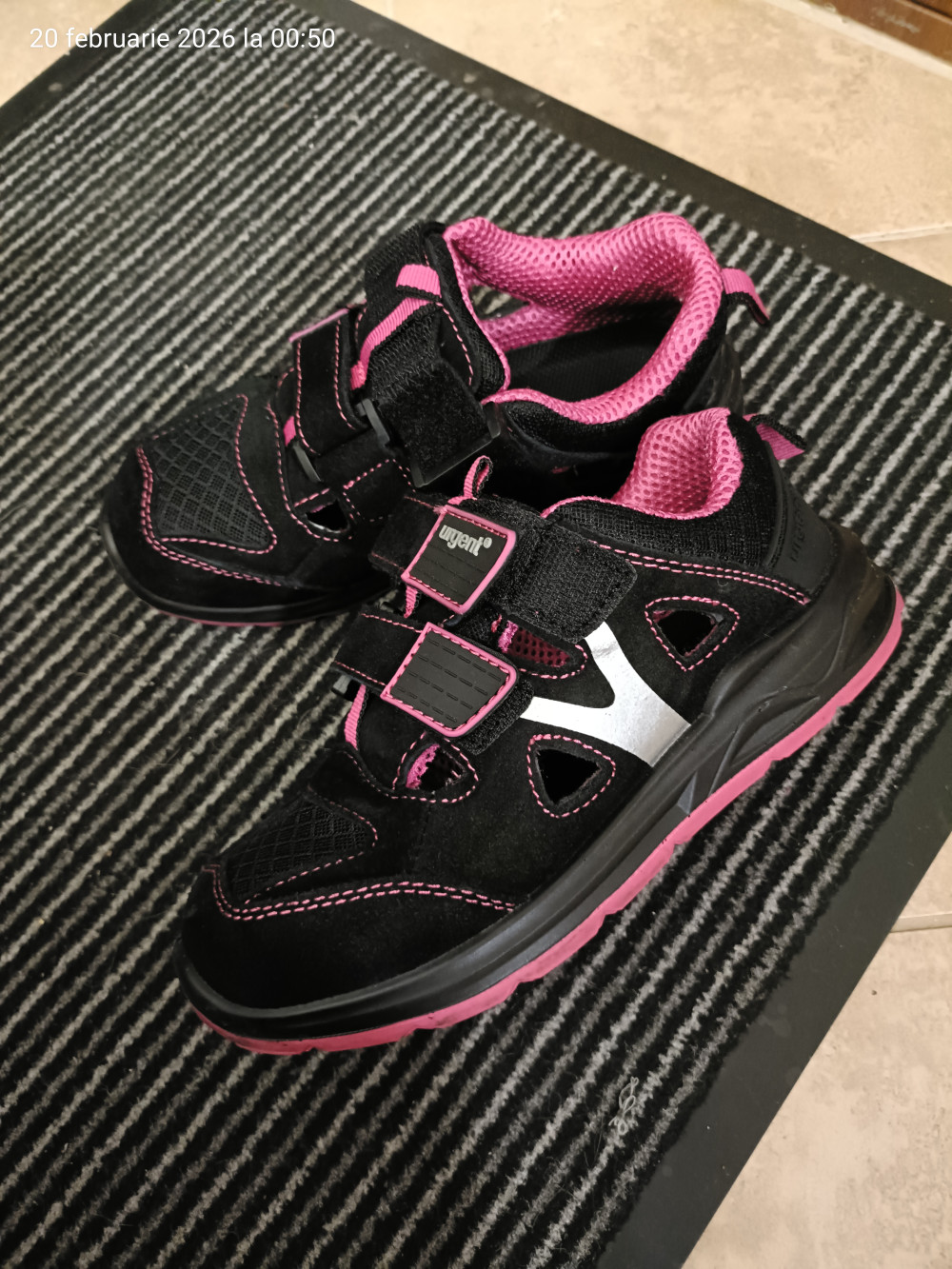   Urgent 307 S1, Sandale de protectie pentru femei cu bombeu metalic, din piele vaca si capra Mărimea 36
